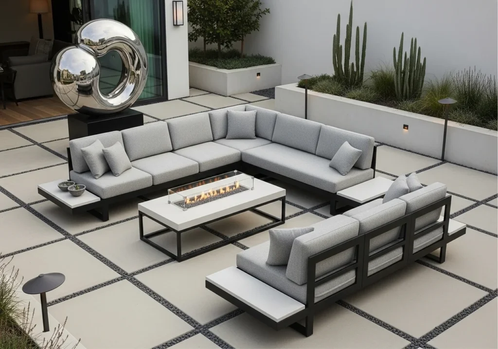 Stylish patio decor ideas with cozy seating, outdoor lighting, plants, and modern furniture for a beautiful upgraded outdoor space