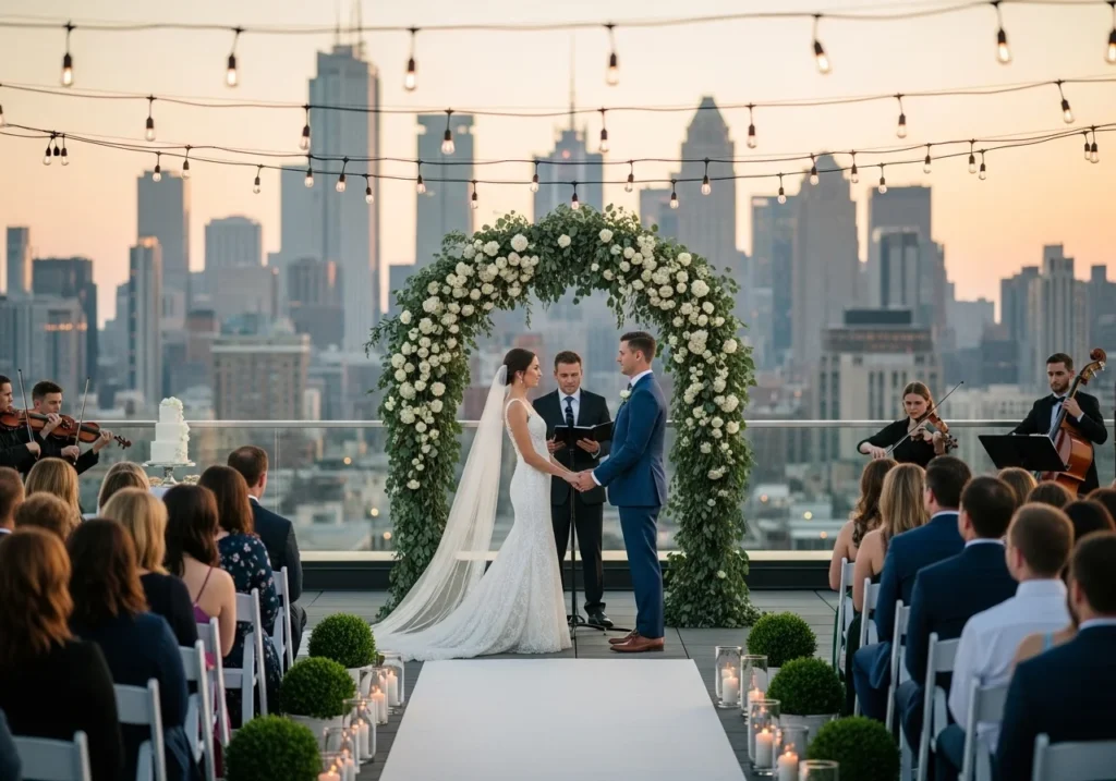 Outdoor Wedding Ideas with a romantic setup, elegant decor, soft lighting, floral arrangements, and a beautiful nature-inspired wedding theme for 2026