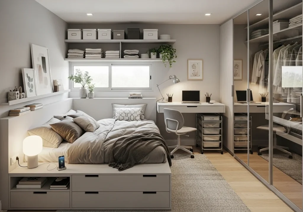 Modern bedroom design ideas with cozy stylish decor, elegant furniture, soft lighting, and functional layout for a beautiful relaxing space.