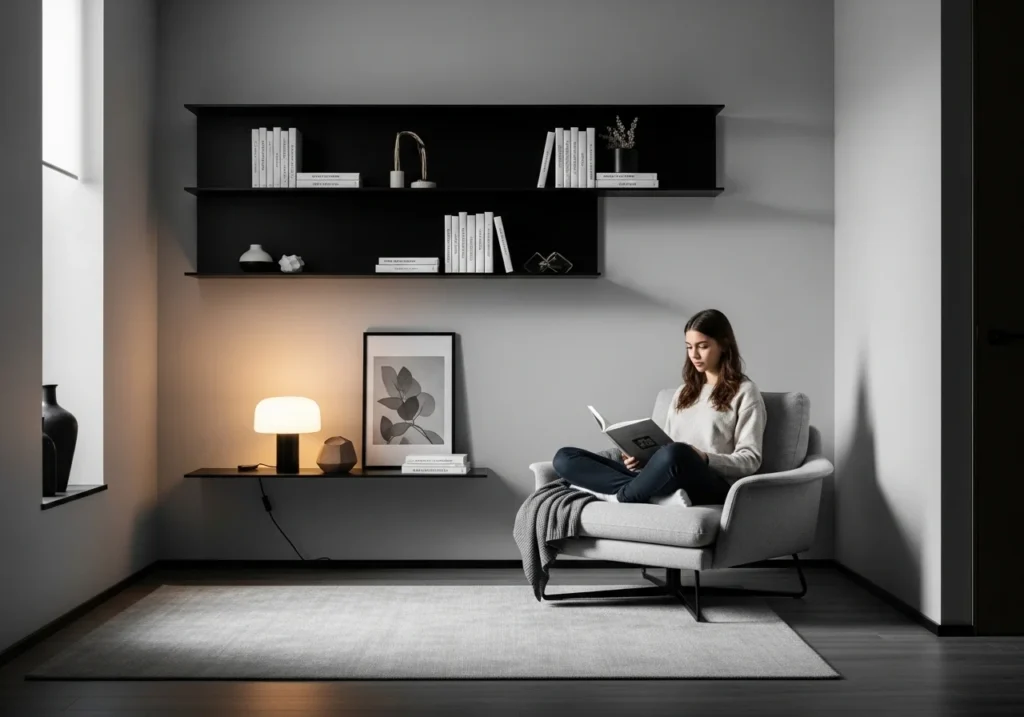 cozy reading nook ideas with window seating and soft sheer curtains