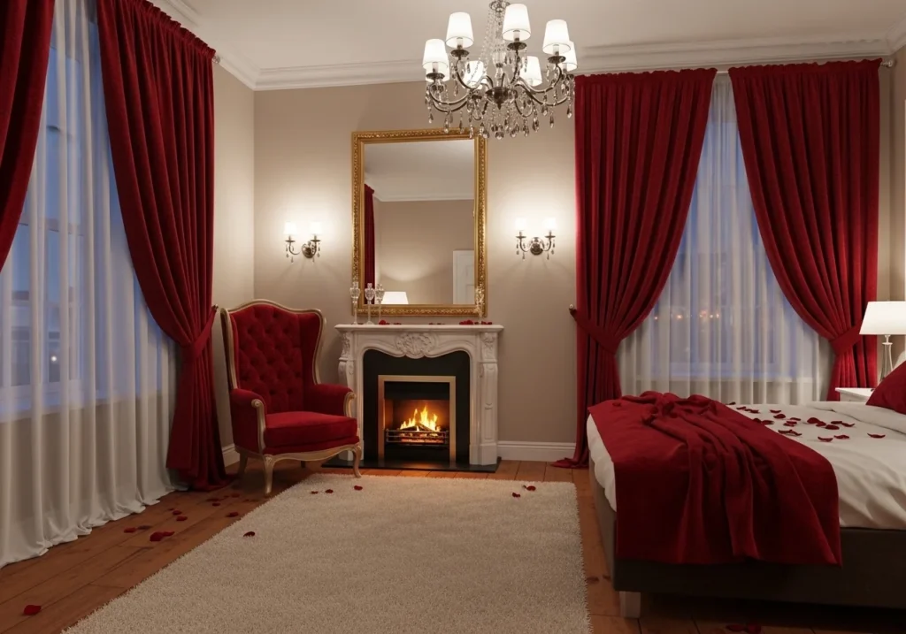 Elegant vanity setup inspired by Beauty and the Beast theme