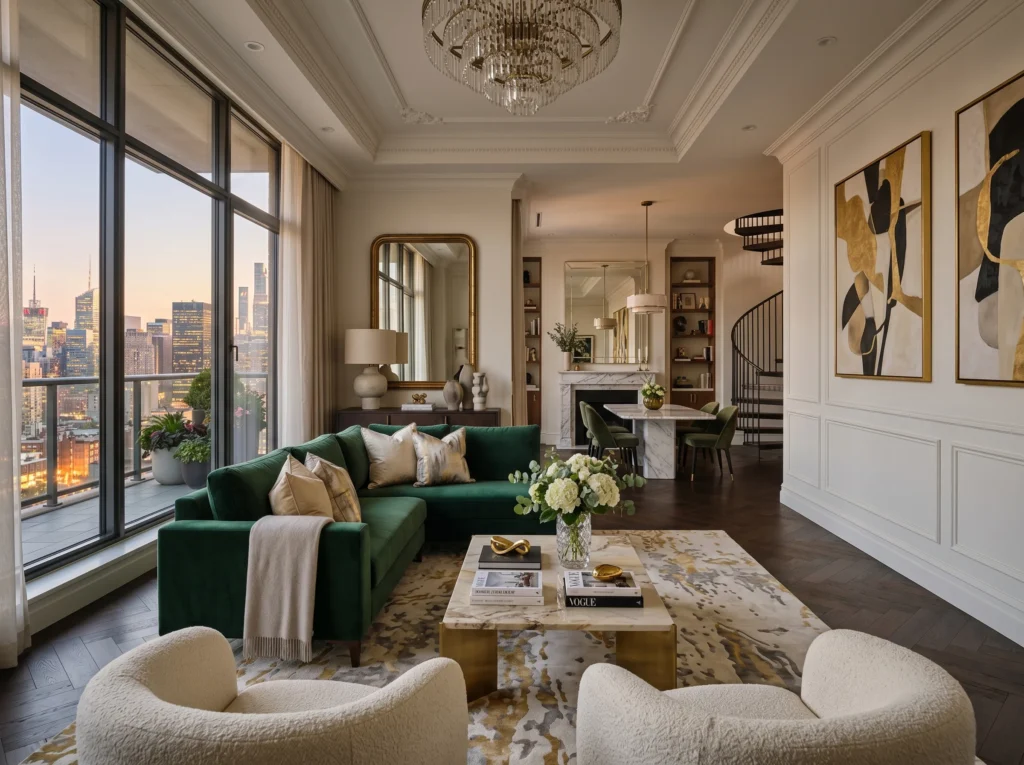 apartment decor ideas for stylish cozy home with modern furniture and warm lighting
