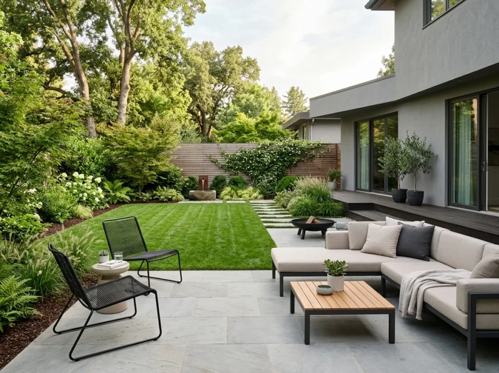 stunning garden decoration ideas with plants lighting and cozy outdoor seating setup