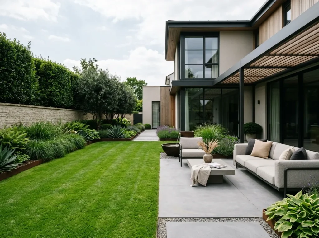 stunning garden decoration ideas with plants lighting and cozy outdoor seating setup