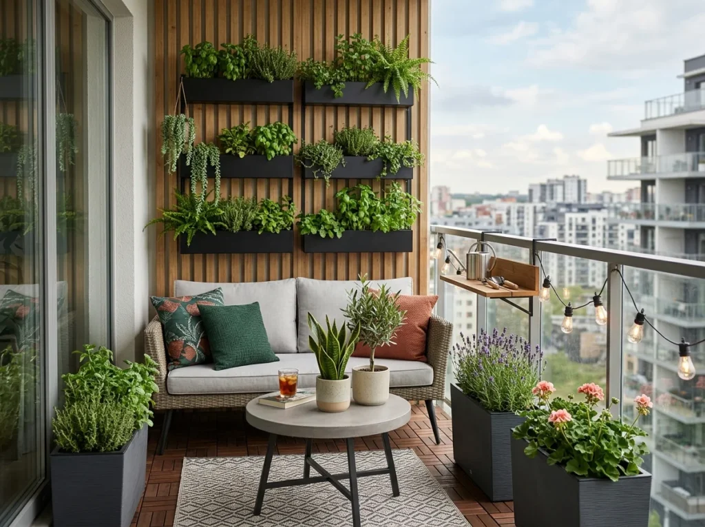apartment balcony decor ideas for small outdoor spaces with cozy seating and stylish design