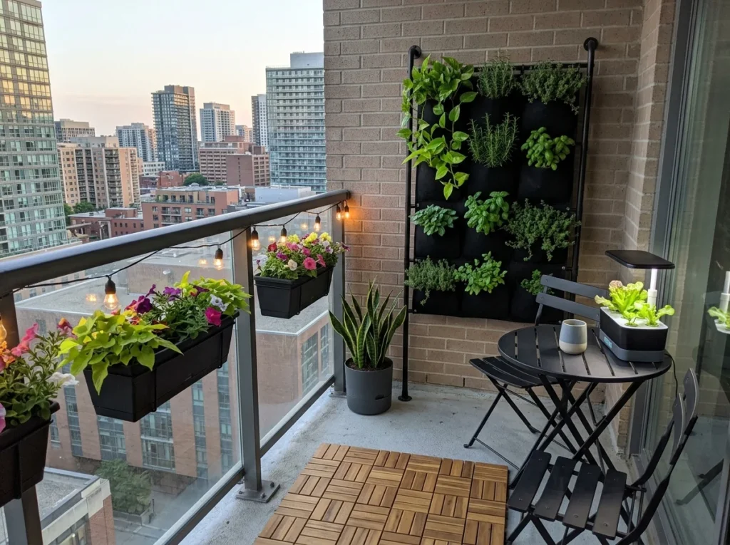 apartment balcony decor ideas for small outdoor spaces with cozy seating and stylish design