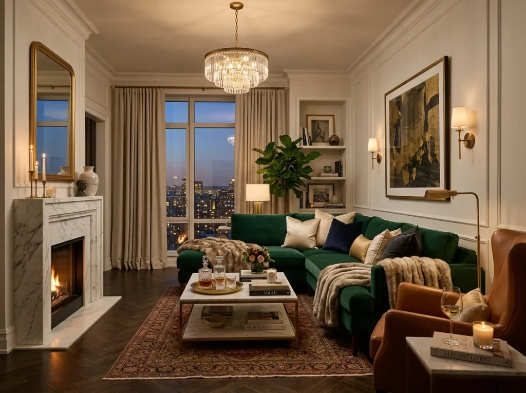 apartment decor ideas for stylish cozy home with modern furniture and warm lighting