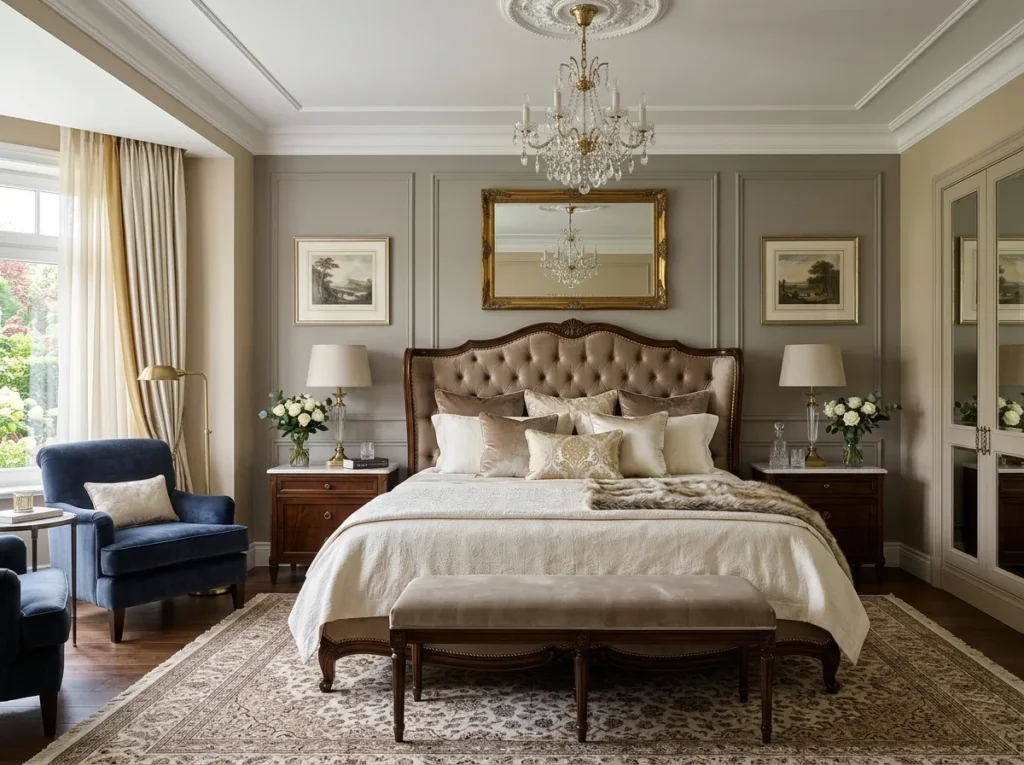cozy romantic couple bedroom with warm lighting soft bedding and modern decor inspiration