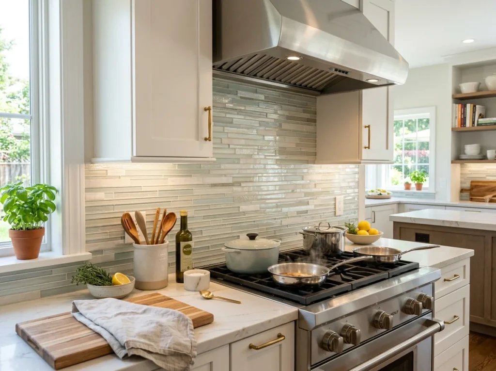 Stylish modern kitchen backsplash ideas with luxury tiles, sleek patterns, and elegant contemporary kitchen wall designs for 2026 inspiration.