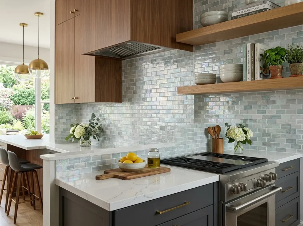 Stylish modern kitchen backsplash ideas with luxury tiles, sleek patterns, and elegant contemporary kitchen wall designs for 2026 inspiration.
