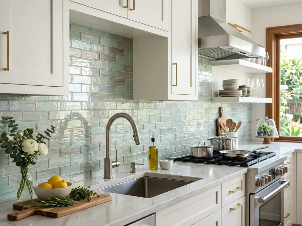 Stylish modern kitchen backsplash ideas with luxury tiles, sleek patterns, and elegant contemporary kitchen wall designs for 2026 inspiration.
