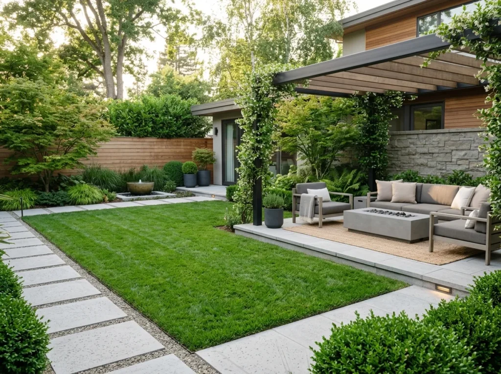stunning garden decoration ideas with plants lighting and cozy outdoor seating setup