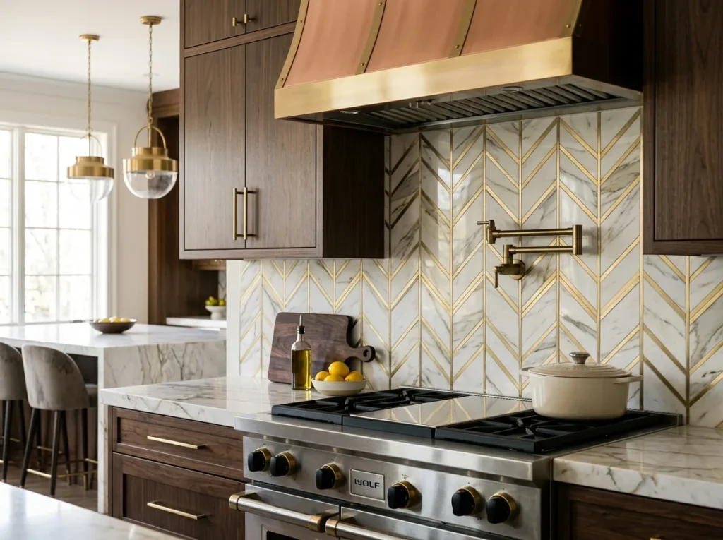 Stylish modern kitchen backsplash ideas with luxury tiles, sleek patterns, and elegant contemporary kitchen wall designs for 2026 inspiration.
