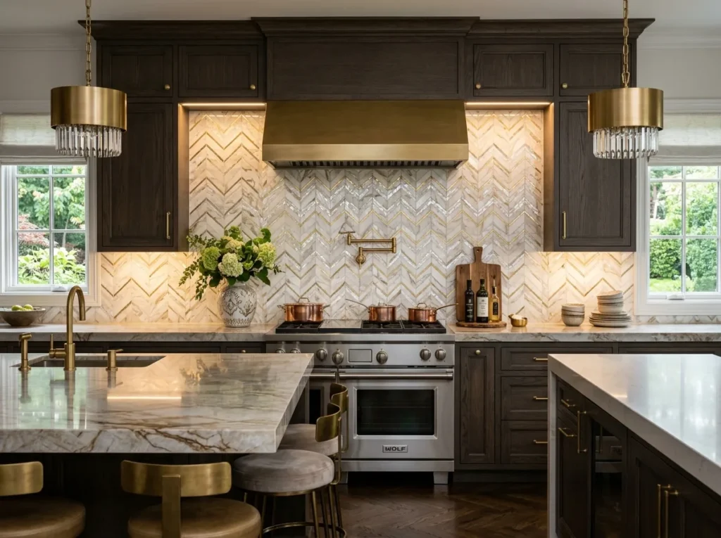 Stylish modern kitchen backsplash ideas with luxury tiles, sleek patterns, and elegant contemporary kitchen wall designs for 2026 inspiration.