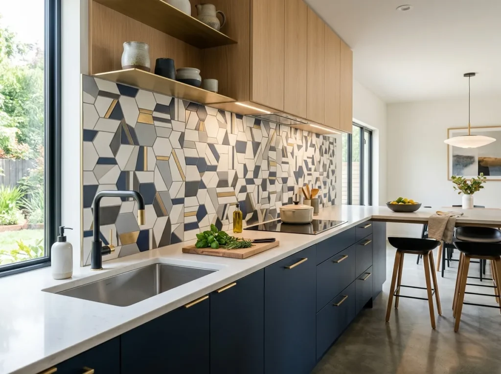Stylish modern kitchen backsplash ideas with luxury tiles, sleek patterns, and elegant contemporary kitchen wall designs for 2026 inspiration.