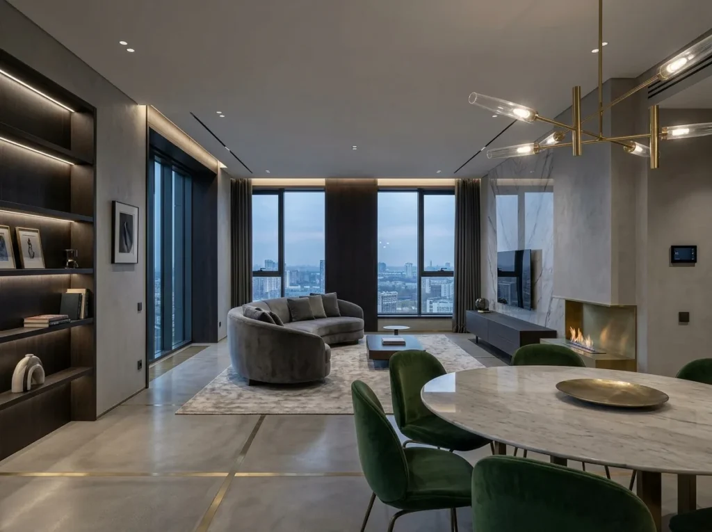 apartment decor ideas for stylish cozy home with modern furniture and warm lighting
