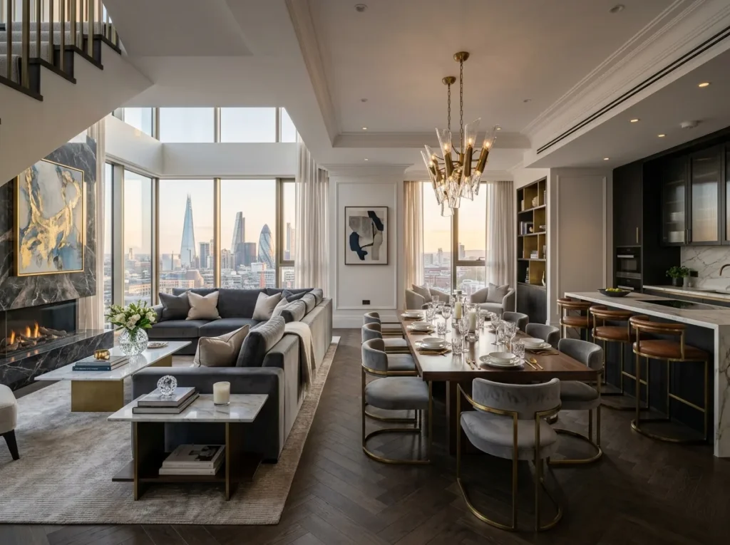 apartment decor ideas for stylish cozy home with modern furniture and warm lighting