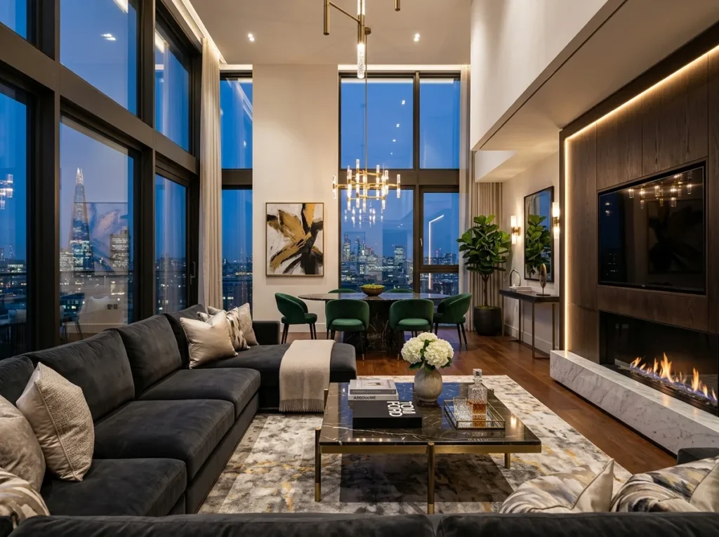 apartment decor ideas for stylish cozy home with modern furniture and warm lighting