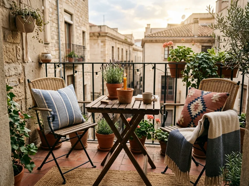 Common small balcony decorating mistakes with oversized furniture