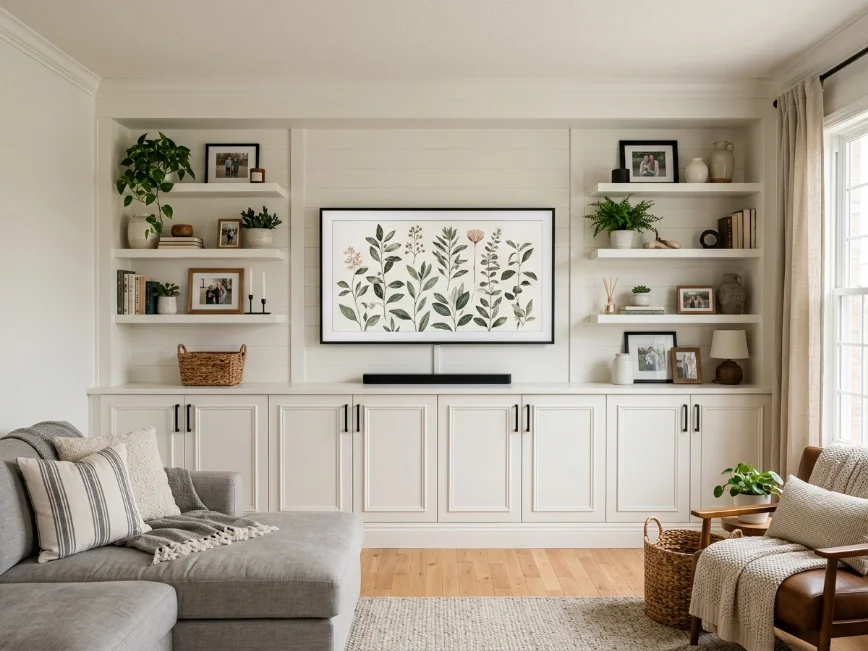 DIY television unit furniture assembly project