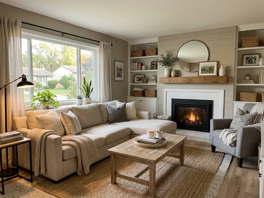 home decor on a budget in a cozy suburban home