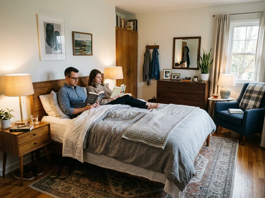 Shared bedroom layout designed for comfort and daily routines.