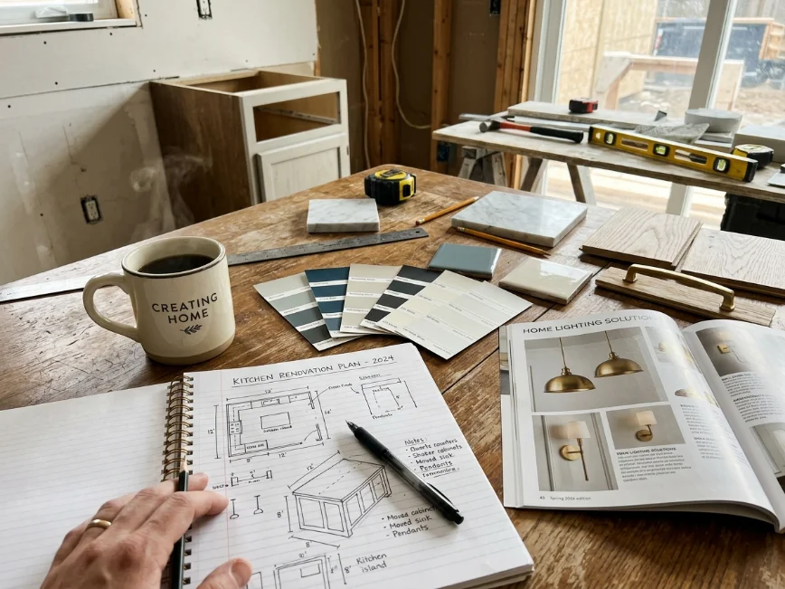 planning updates for open kitchen remodel