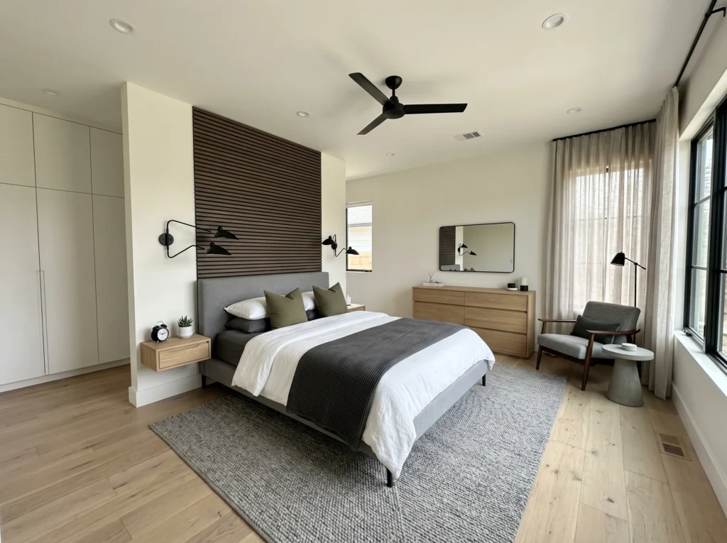 apartment bedroom ideas for small space with stylish cozy decor and modern layout