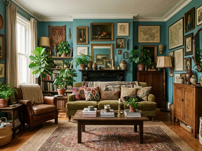 Seasonal editing keeps maximalist decor organized