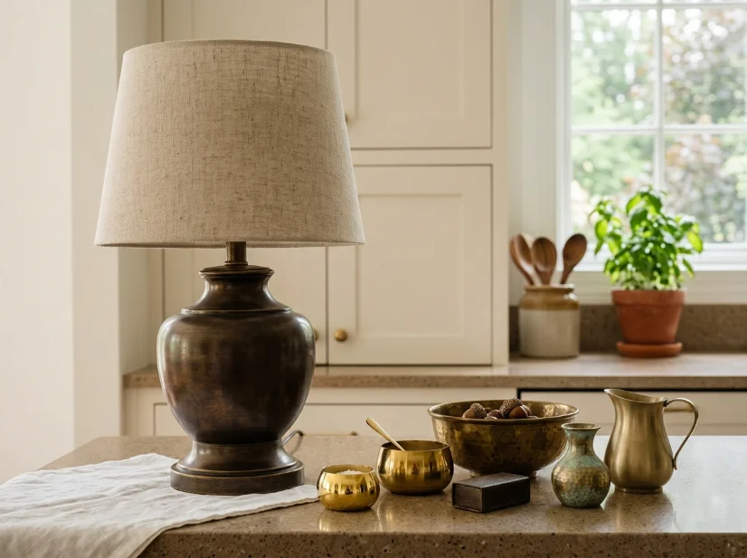Comparing brass finishes before choosing kitchen decor