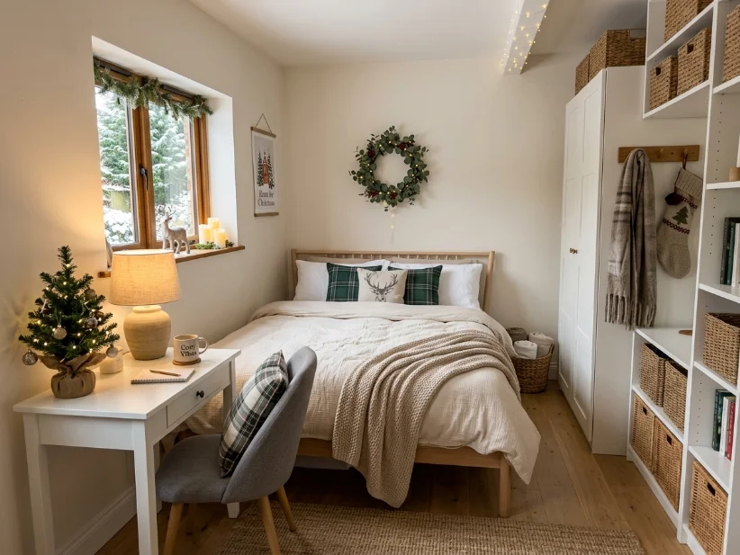 Small budget-friendly holiday guest room in a compact home